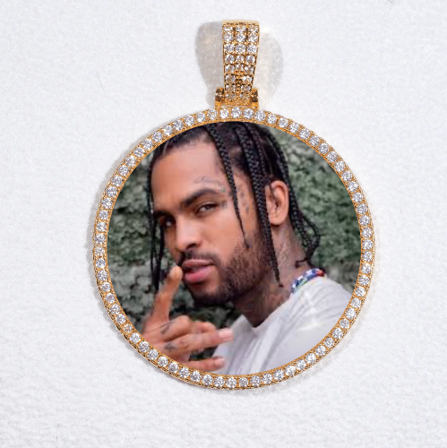MEDIUM 3D CIRCLE CUSTOM PICTURE PENDANT