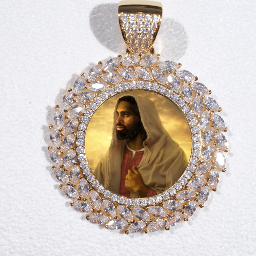Large 3D Wheat Ear Custom Picture Pendant