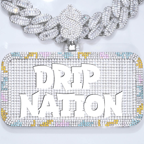 CUSTOM LETTER NECKLACE 3D COLORFUL SQUARE