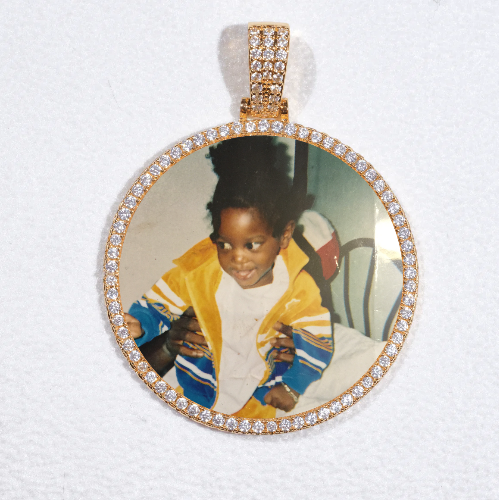 MEDIUM 3D CIRCLE CUSTOM PICTURE PENDANT