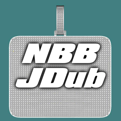 CUSTOM LETTER NECKLACE 3D BIG SQUARE