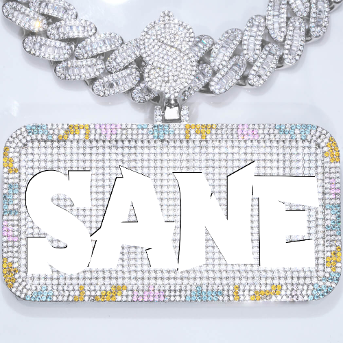 CUSTOM LETTER NECKLACE 3D COLORFUL SQUARE