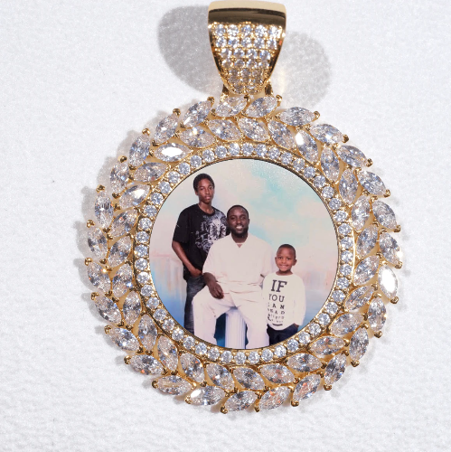 Large 3D Wheat Ear Custom Picture Pendant