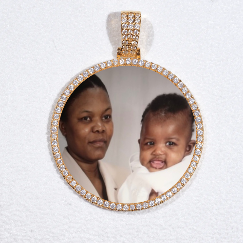 MEDIUM 3D CIRCLE CUSTOM PICTURE PENDANT