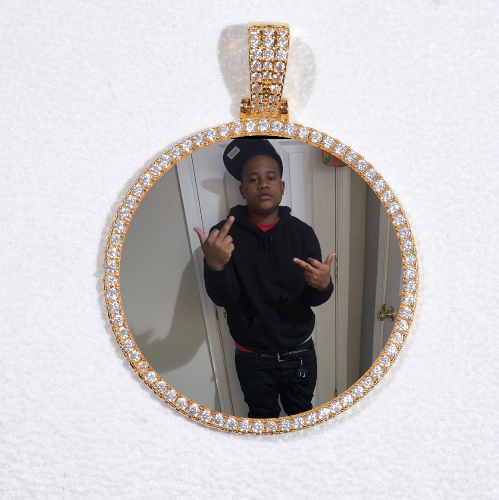 MEDIUM 3D CIRCLE CUSTOM PICTURE PENDANT