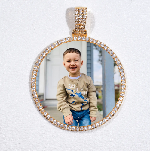 MEDIUM 3D CIRCLE CUSTOM PICTURE PENDANT