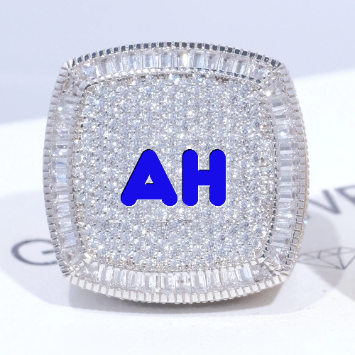 CUSTOM LETTER 3D ICED RING