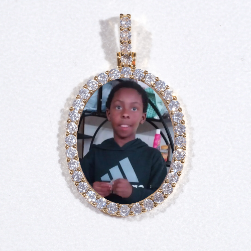 3D Oval Custom Picture Pendant