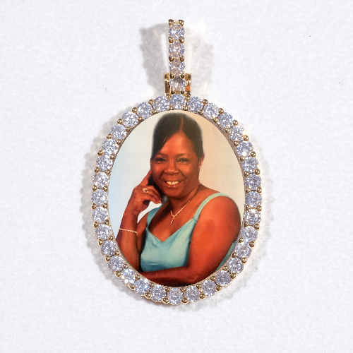 3D Oval Custom Picture Pendant