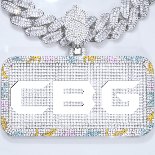 CUSTOM LETTER NECKLACE 3D COLORFUL SQUARE