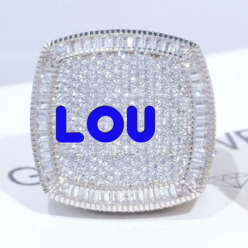 CUSTOM LETTER 3D ICED RING