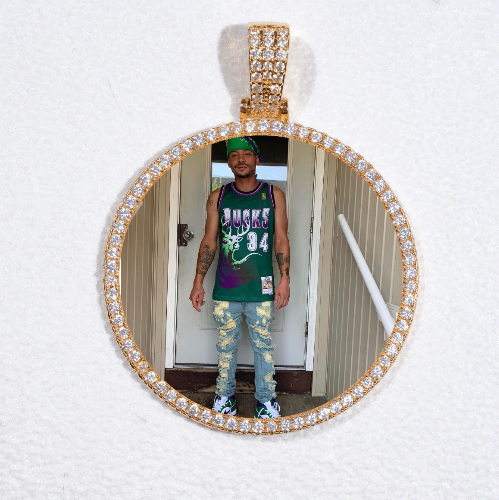 MEDIUM 3D CIRCLE CUSTOM PICTURE PENDANT