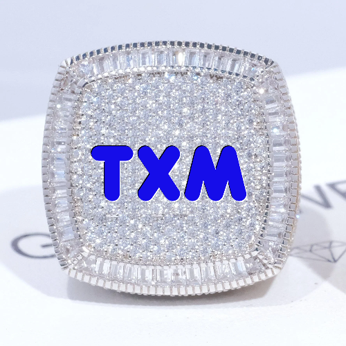 CUSTOM LETTER 3D ICED RING