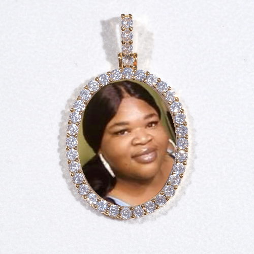 3D Oval Custom Picture Pendant
