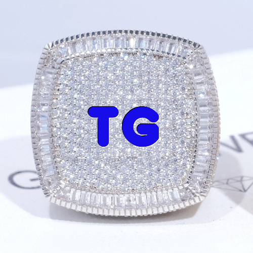 CUSTOM LETTER 3D ICED RING