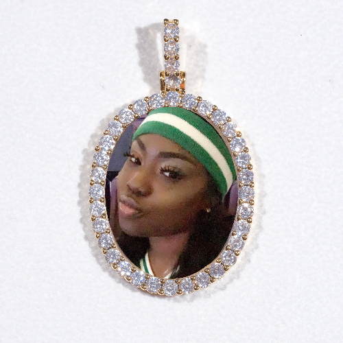 3D Oval Custom Picture Pendant