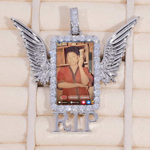 RIP WING 3D CUSTOM PICTURE PENDANT