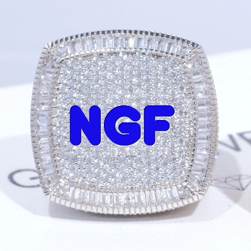 CUSTOM LETTER 3D ICED RING