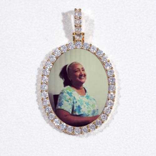 3D Oval Custom Picture Pendant
