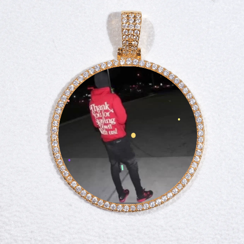 MEDIUM 3D CIRCLE CUSTOM PICTURE PENDANT