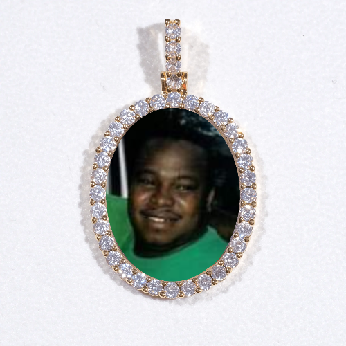 3D Oval Custom Picture Pendant