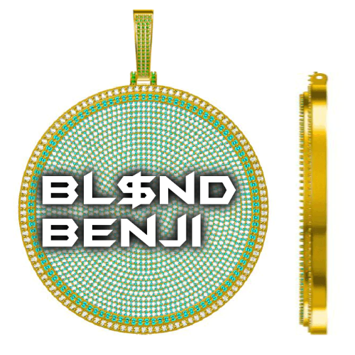 CUSTOM LETTER NECKLACE 3D BIG DISC