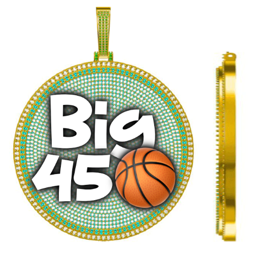 CUSTOM LETTER NECKLACE 3D BIG DISC