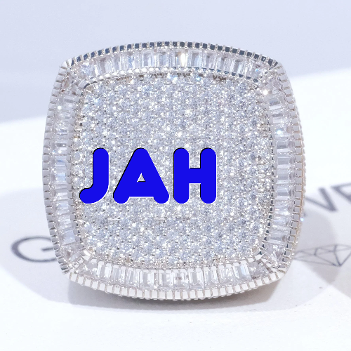 CUSTOM LETTER 3D ICED RING