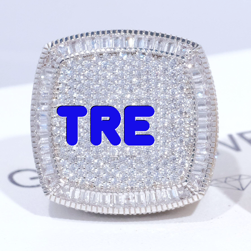 CUSTOM LETTER 3D ICED RING