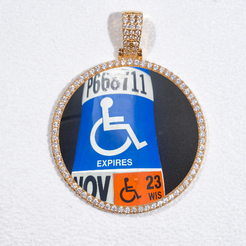 MEDIUM 3D CIRCLE CUSTOM PICTURE PENDANT