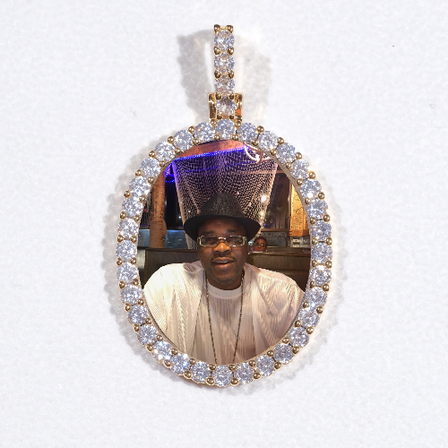 3D Oval Custom Picture Pendant