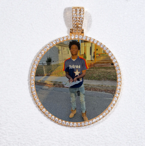 MEDIUM 3D CIRCLE CUSTOM PICTURE PENDANT