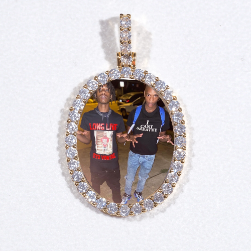 3D Oval Custom Picture Pendant