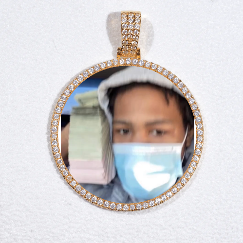 MEDIUM 3D CIRCLE CUSTOM PICTURE PENDANT