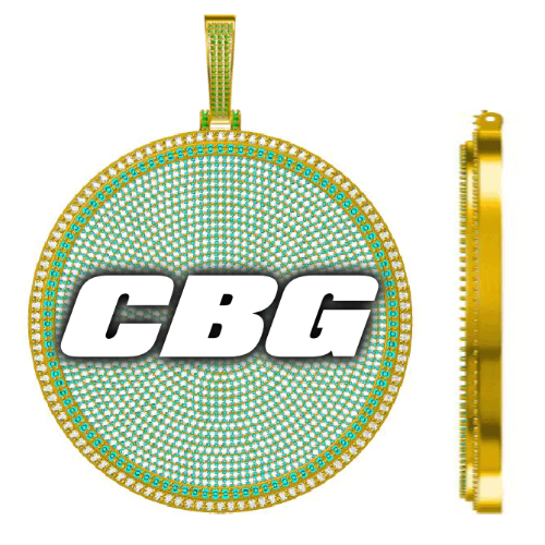 CUSTOM LETTER NECKLACE 3D BIG DISC
