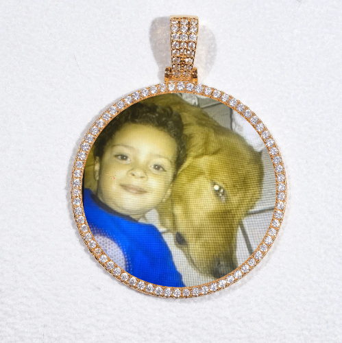 MEDIUM 3D CIRCLE CUSTOM PICTURE PENDANT
