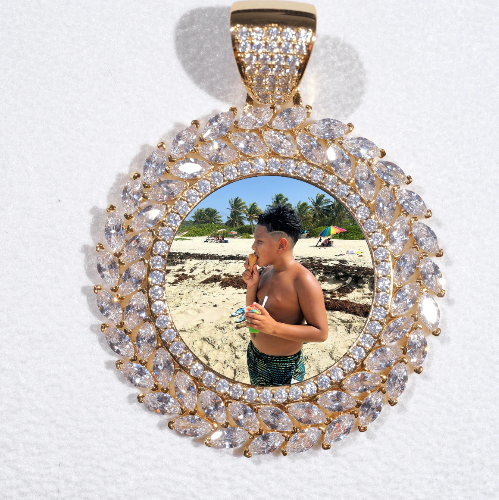 Large 3D Wheat Ear Custom Picture Pendant