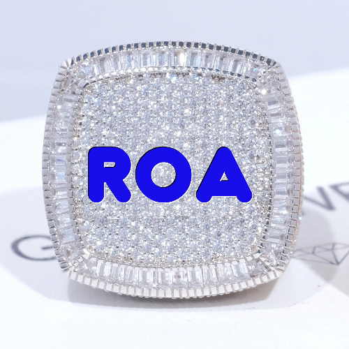 CUSTOM LETTER 3D ICED RING