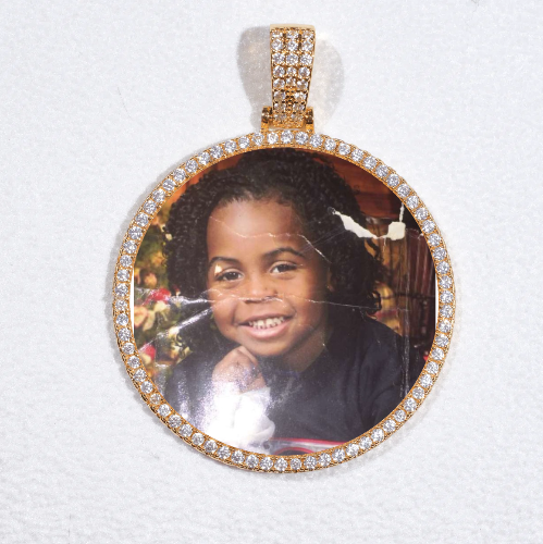 MEDIUM 3D CIRCLE CUSTOM PICTURE PENDANT