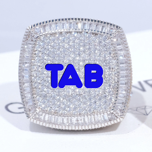 CUSTOM LETTER 3D ICED RING