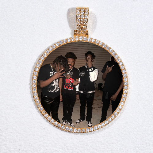 MEDIUM 3D CIRCLE CUSTOM PICTURE PENDANT