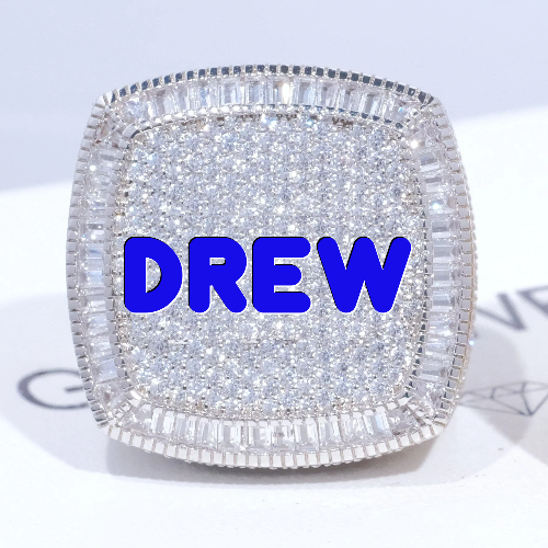 CUSTOM LETTER 3D ICED RING