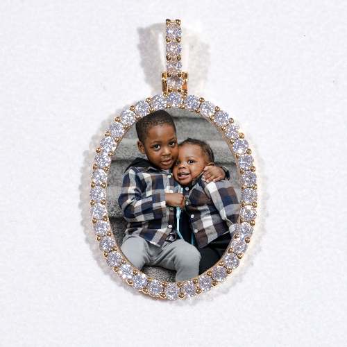 3D Oval Custom Picture Pendant