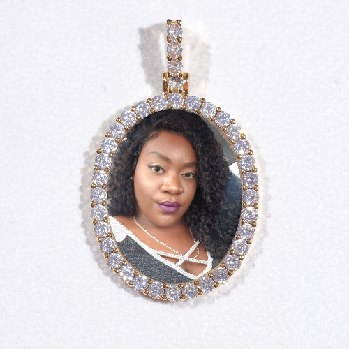 3D Oval Custom Picture Pendant