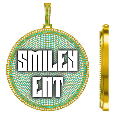 CUSTOM LETTER NECKLACE 3D BIG DISC