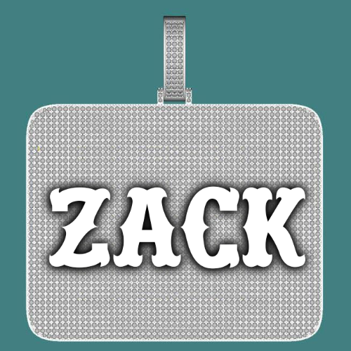 CUSTOM LETTER NECKLACE 3D BIG SQUARE