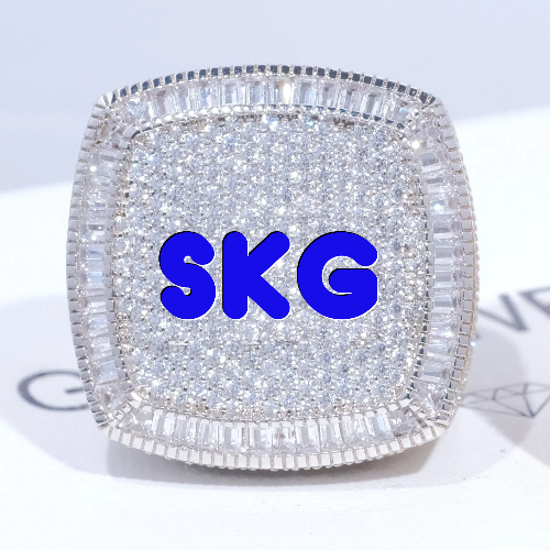CUSTOM LETTER 3D ICED RING