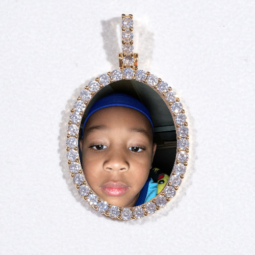 3D Oval Custom Picture Pendant