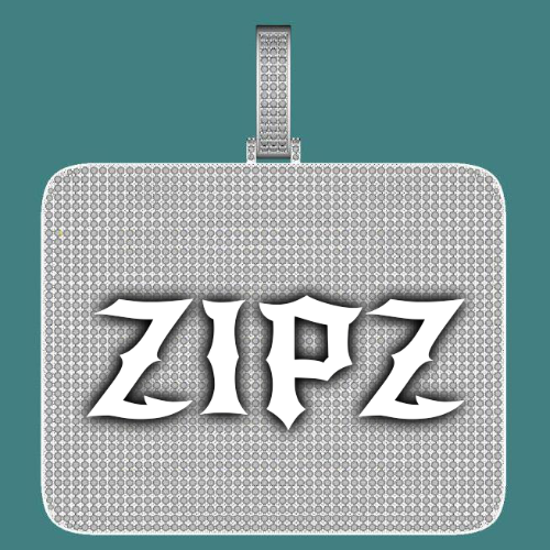 CUSTOM LETTER NECKLACE 3D BIG SQUARE