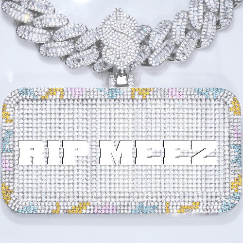 CUSTOM LETTER NECKLACE 3D COLORFUL SQUARE